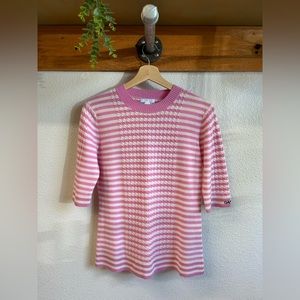 Ganni Striped Wool Cashmere Blend Sweater